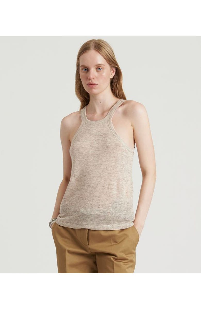 Fortela Cassidy Linen Tank Top, Alternate, color, Melange Grey