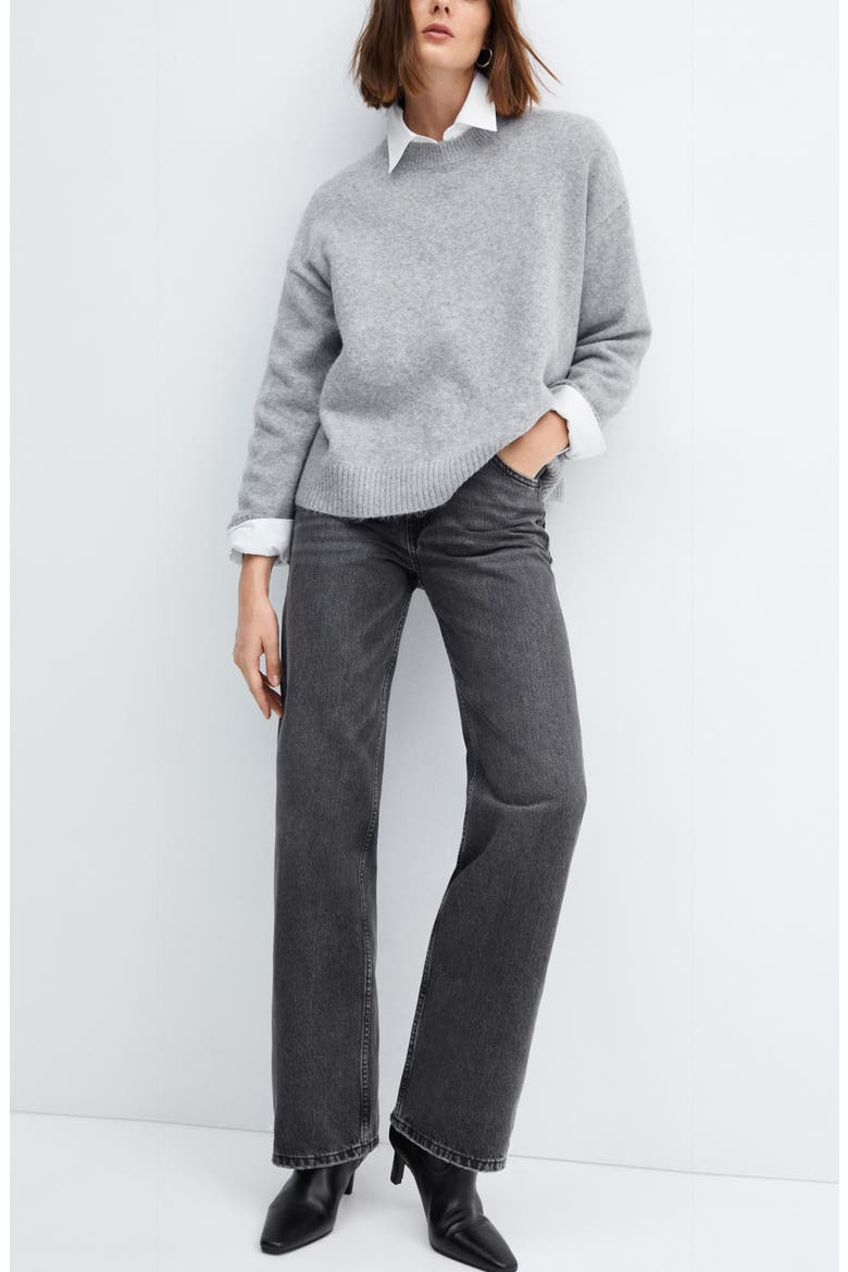 Mid Rise Straight Leg Jeans, Alternate, color, BLACK DENIM