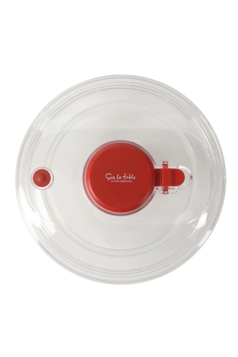 Aero Stainless Steel Salad Spinner with Removable Basket, Alternate, color, Red