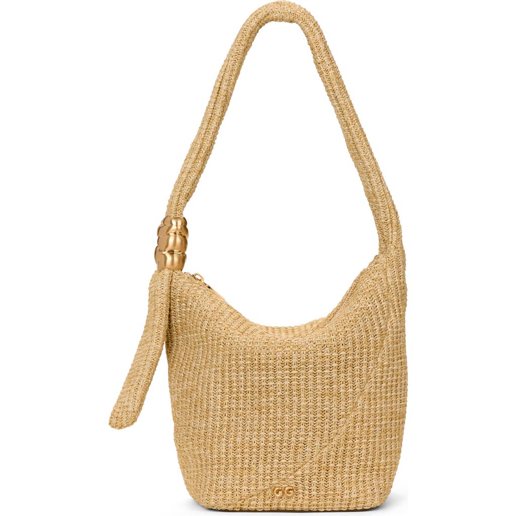 Shop Cult Gaia Farah Raffia Shoulder Bag In Natural