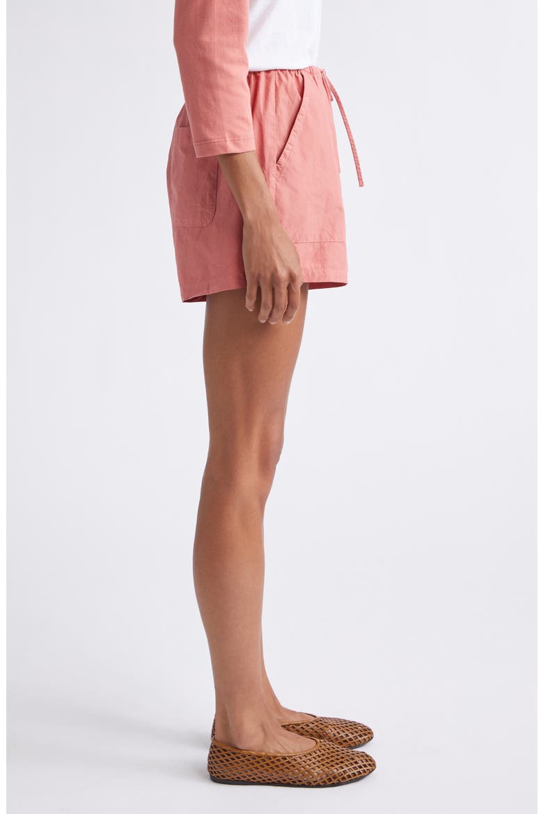 Kyoto Patch Pocket Cotton Drawstring Shorts, Alternate, color, CARNATION