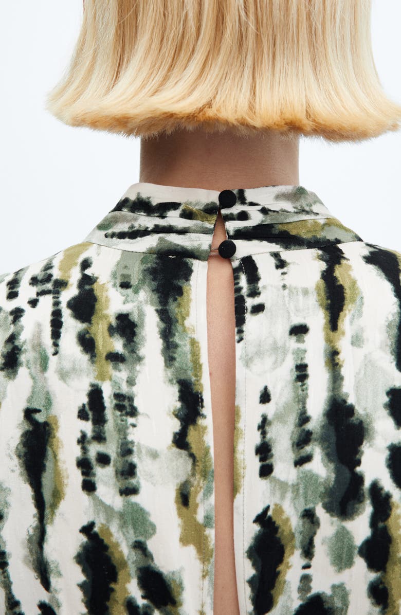 MANGO Leonor Print Long Sleeve Midi Dress, Alternate, color, 