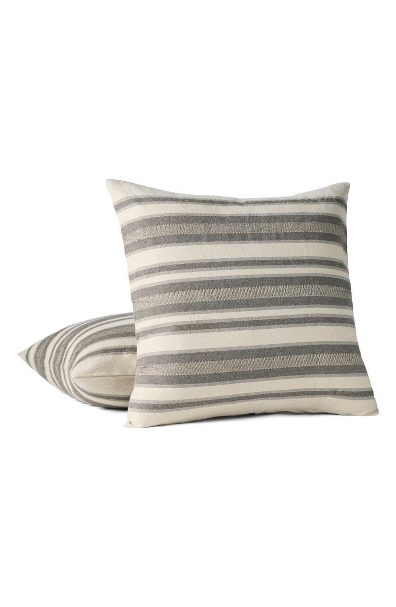 Coyuchi Serrano Organic Cotton Throw Pillow Cover, Main, color, Espresso
