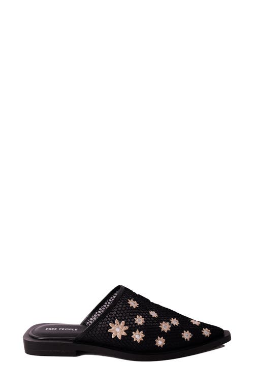 Shop Free People Becky Daisy Pointed Toe Mule In Black