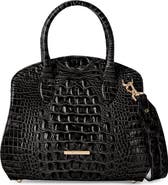 Brahmin Rosetta Croc Embossed Leather Satchel