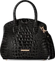 Brahmin Rosetta Croc Embossed Leather Satchel