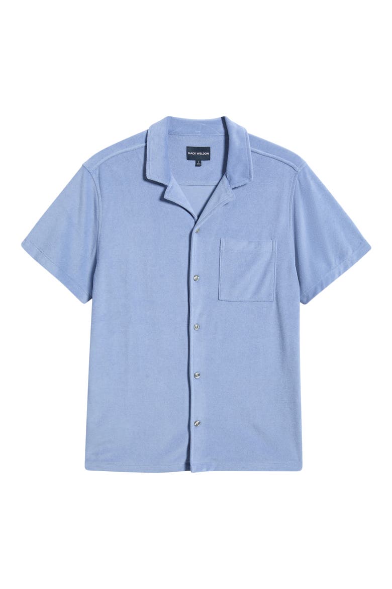 Terry Cloth Camp Shirt, Alternate, color, DESERT SPRING
