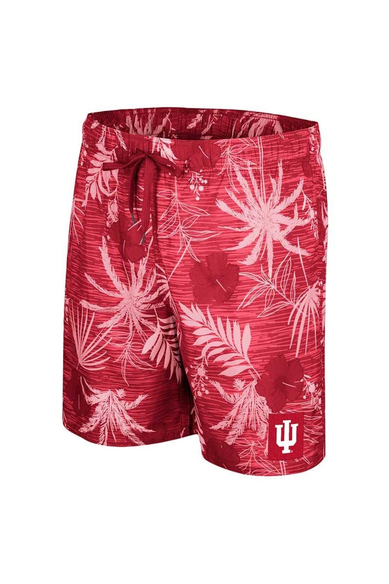 Men's Colosseum Crimson Indiana Hoosiers What Else is New Swim Shorts, Alternate, color, Crimson