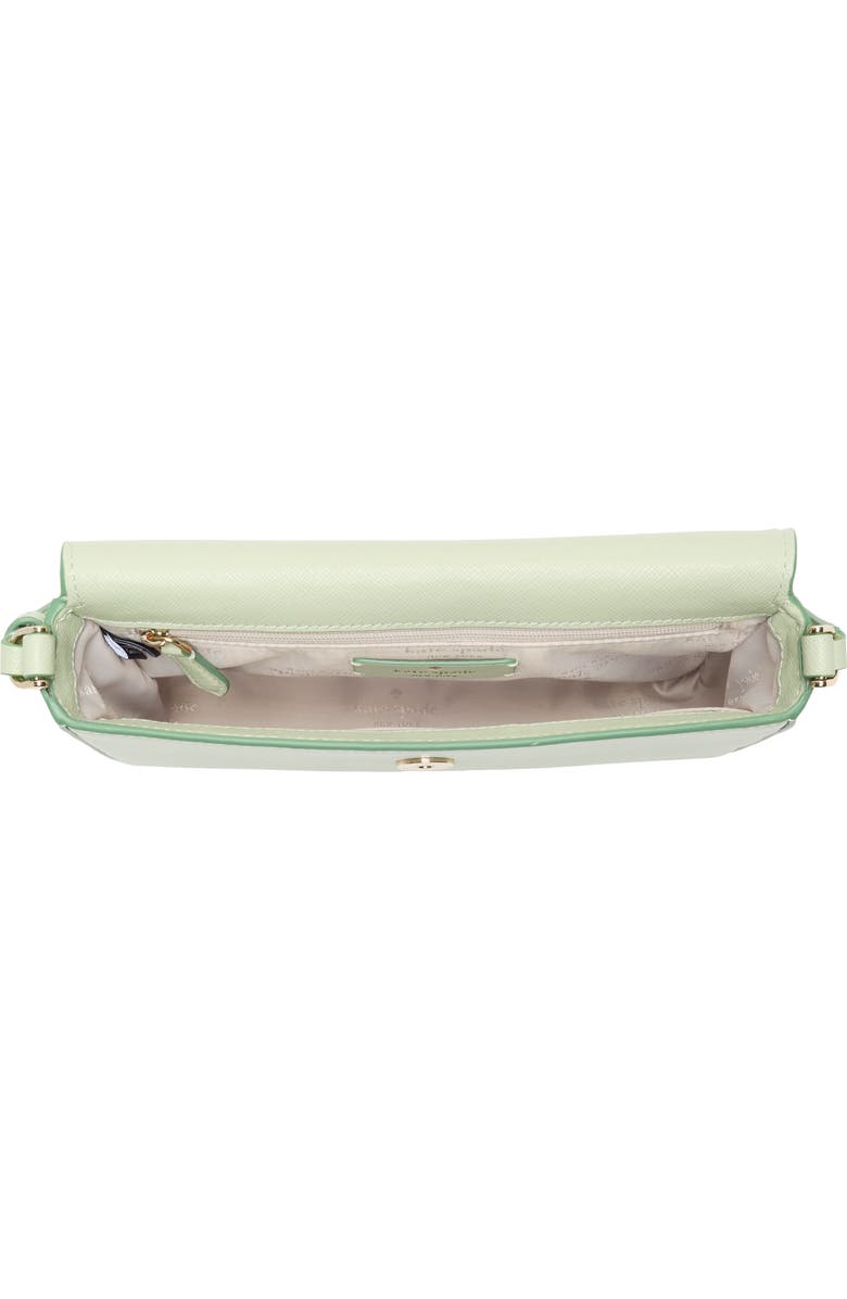 Kate Spade New York envelope flap leather crossbody bag, Alternate, color, Light Olive