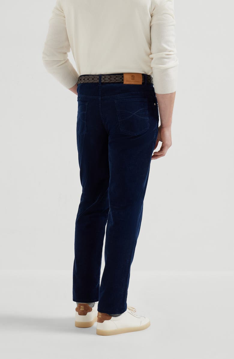 Brunello Cucinelli Corduroy trousers, Alternate, color, Navy Blue