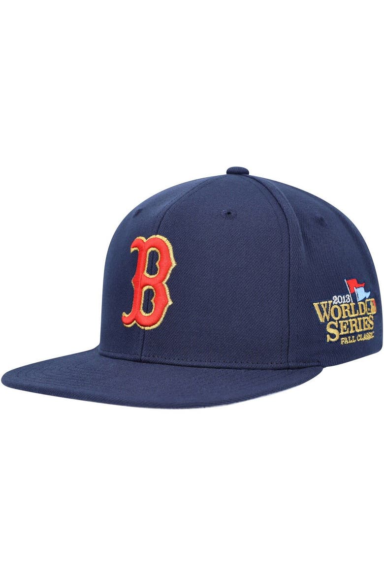 Men's Mitchell & Ness Navy Boston Red Sox Champ'd Up Snapback Hat, Main, color, Navy