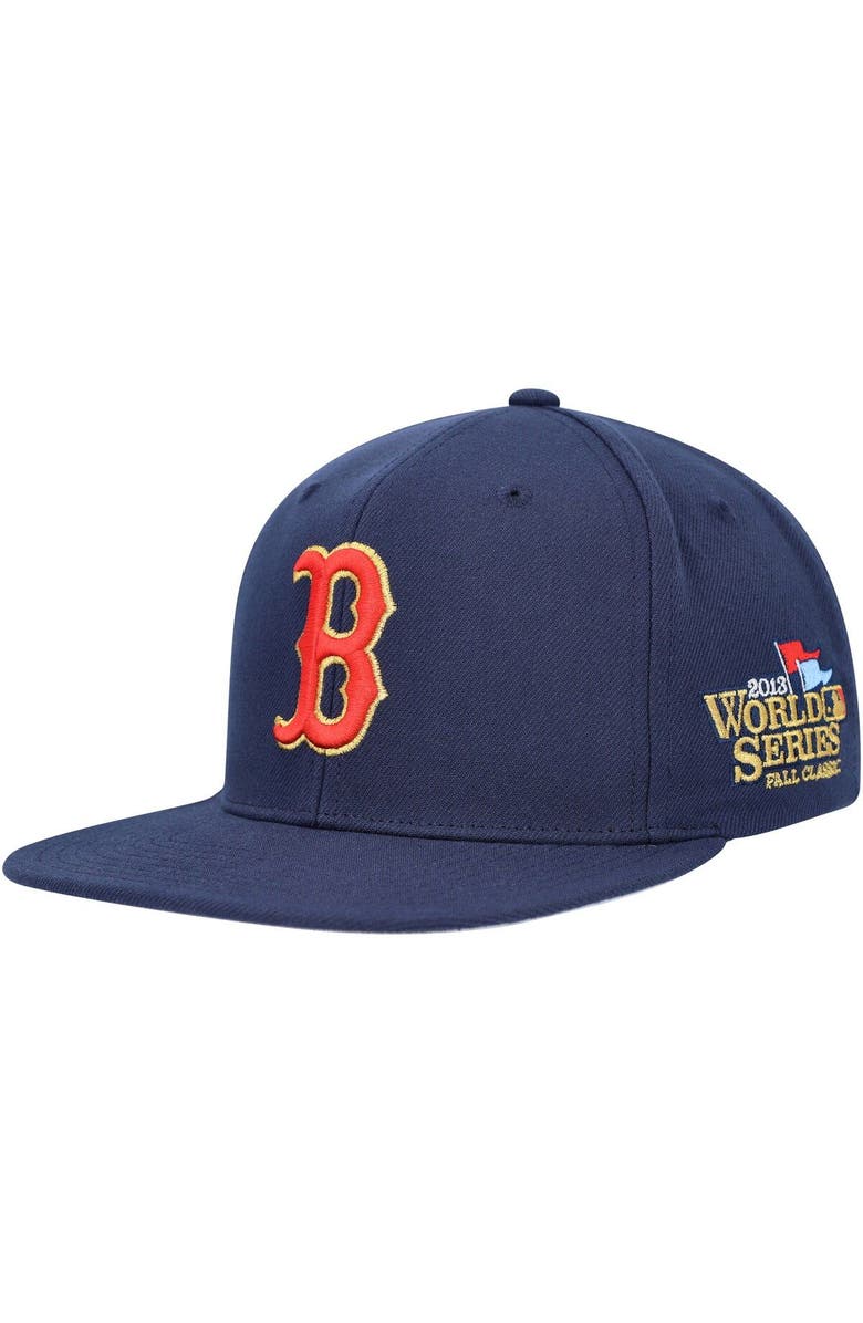 Mitchell & Ness Men's Mitchell & Ness Navy Boston Red Sox Champ'd Up Snapback Hat, Main, color, 