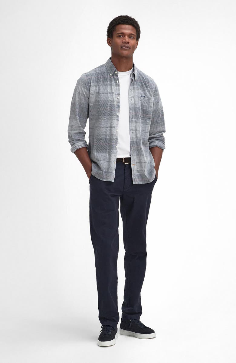 Barbour Blair Tailored Fit Plaid Corduroy Button-Down Shirt, Alternate, color, 
