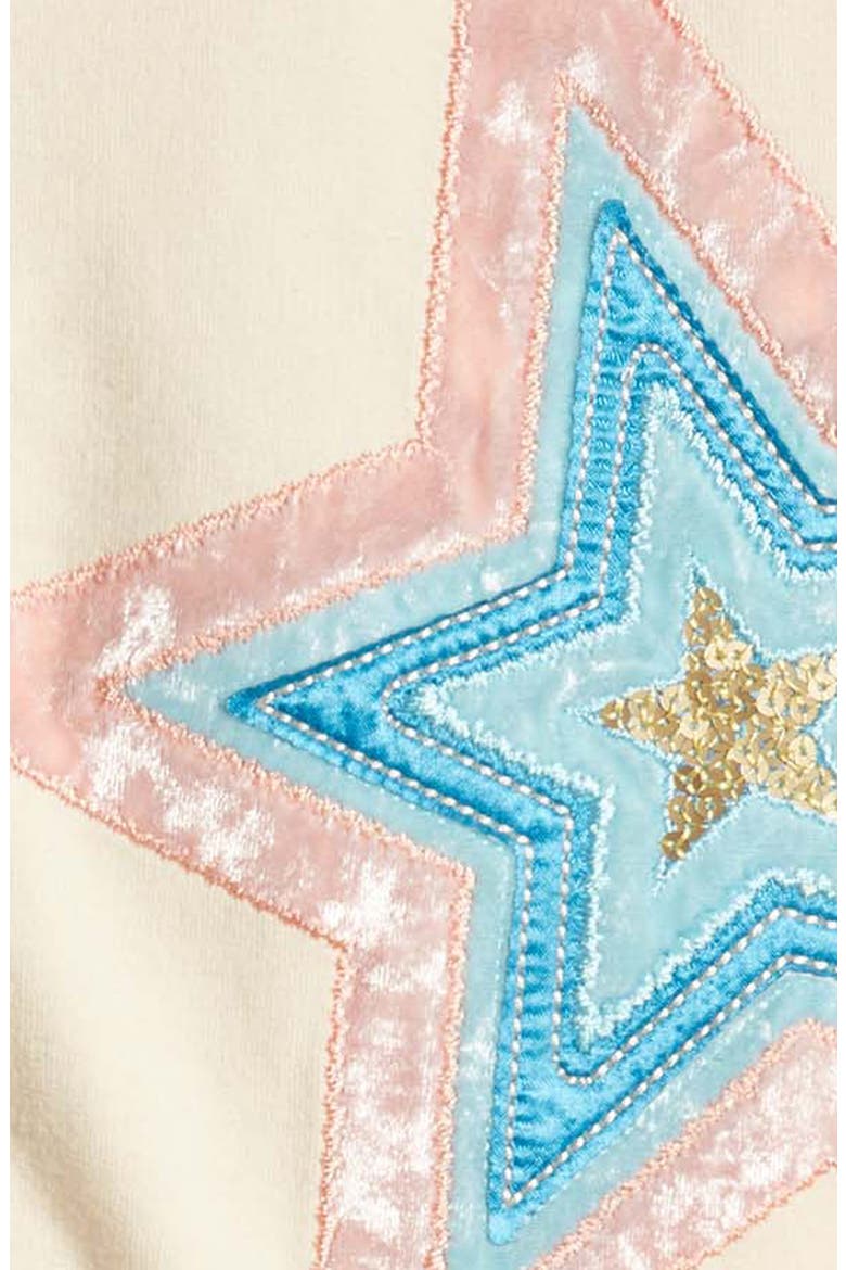 Kids' Wishing Star Cotton Hoodie, Alternate, color, OFF-WHITE