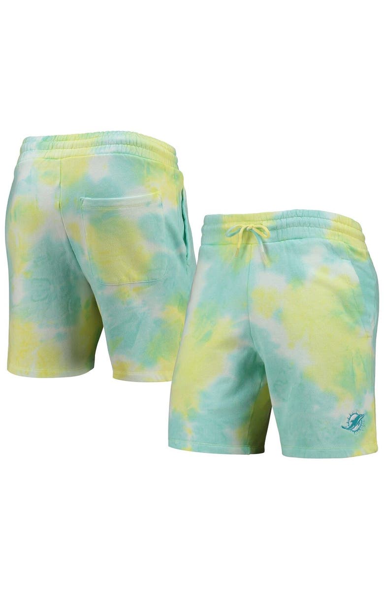 New Era Men's New Era White Miami Dolphins Tie-Dye Shorts, Main, color, White