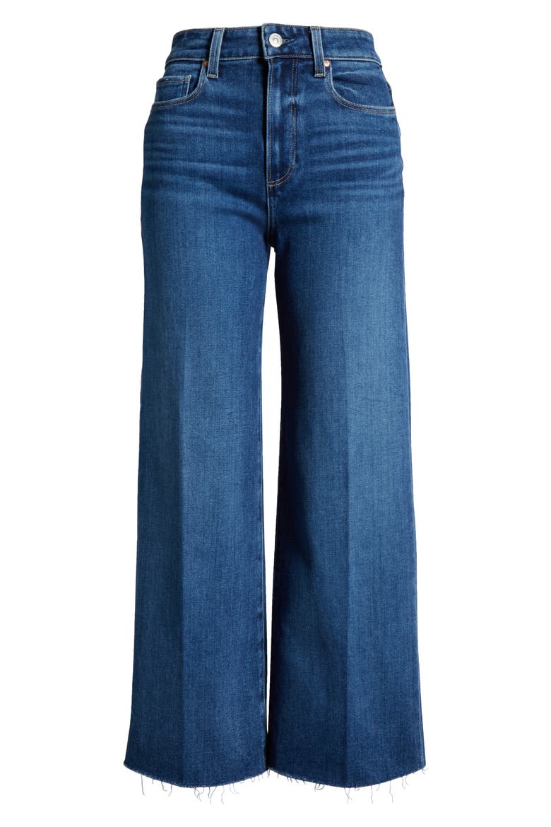 Anessa Raw Hem Wide Leg Crop Jeans, Alternate, color, A CAPELLA