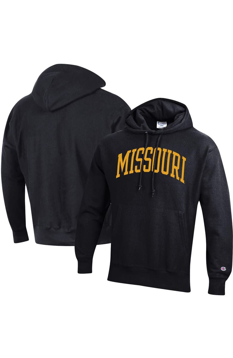Champion Men's Champion Black Missouri Tigers Team Arch Reverse Weave Pullover Hoodie, Main, color, Black