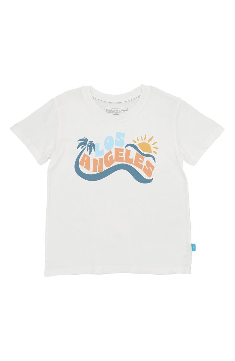 Feather 4 Arrow Los Angeles Vintage Graphic T-Shirt, Main, color, White