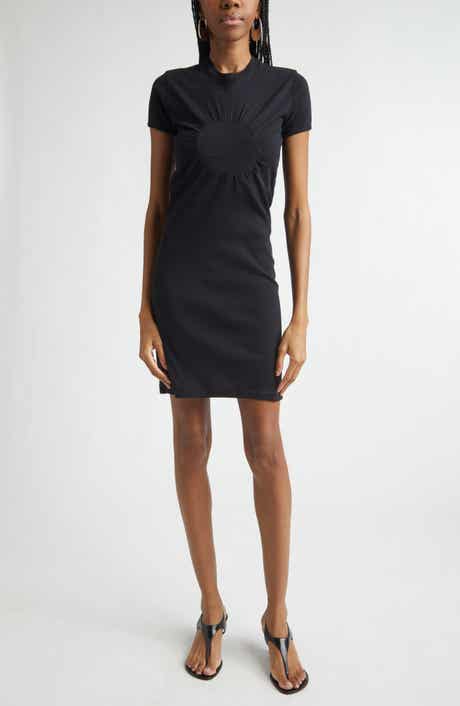 C-Logo Gathered Organic Cotton Minidress