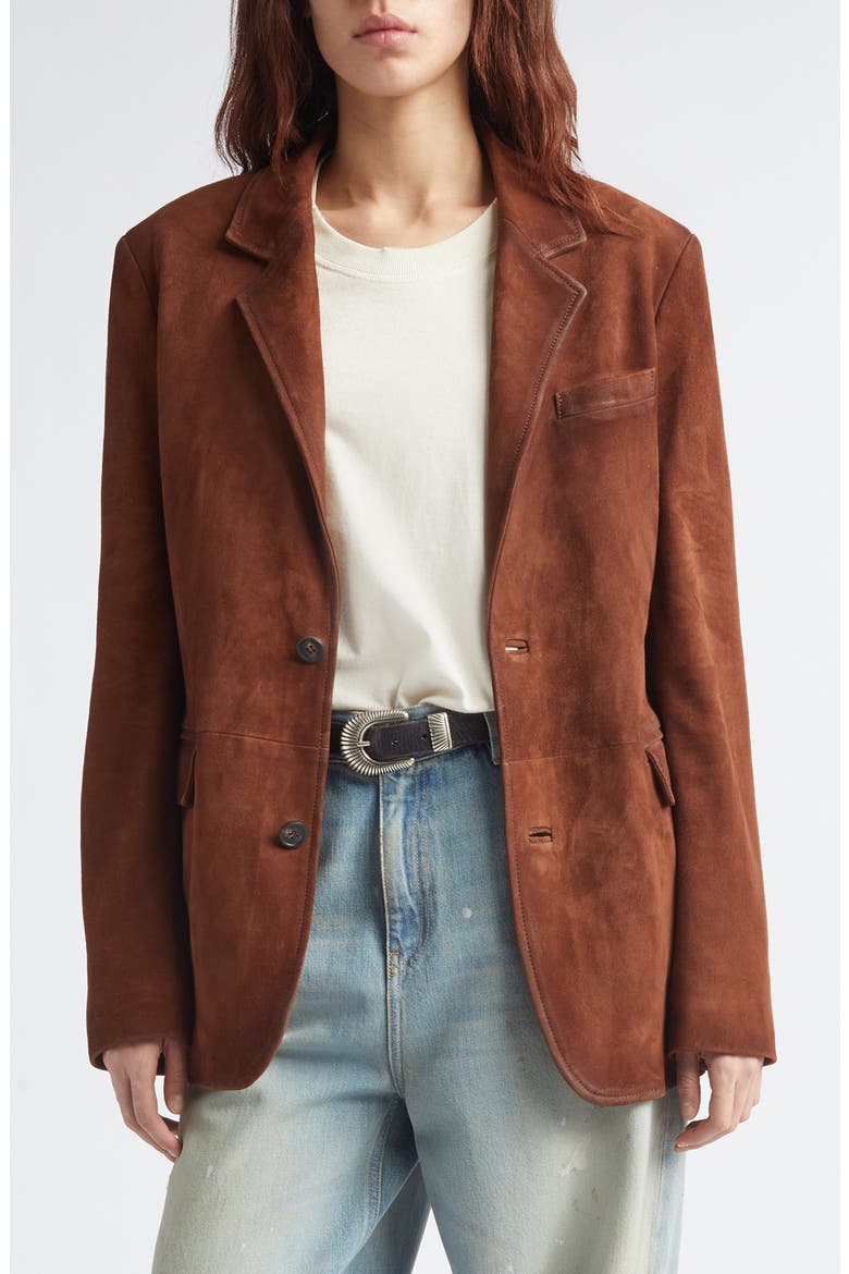 Journey Suede Jacket, Main, color, CAMBRIDGE BROWN