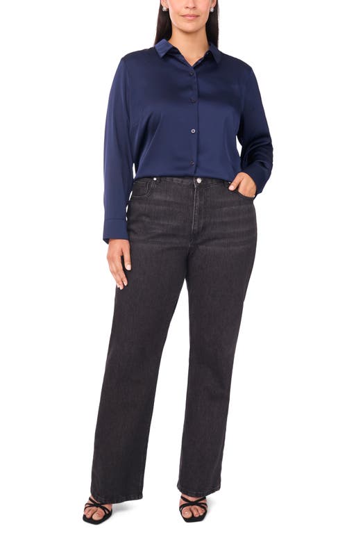 Vince Camuto Long Sleeve Button-down Shirt In Blue