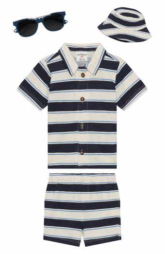 PL Baby by Petit Lem 4-Piece Stripe Outfit Set