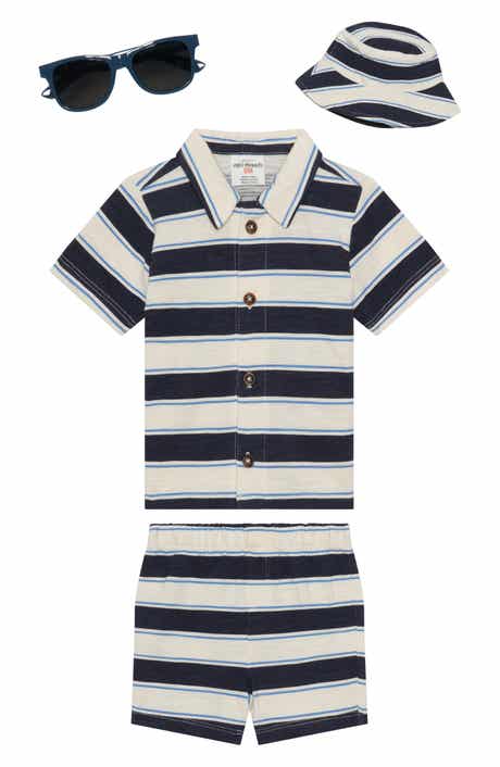 PL Baby by Petit Lem 4-Piece Stripe Outfit Set