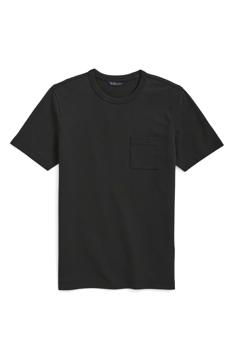 Brooks Brothers Stretch Cotton Piqué T-Shirt, Main, color, Black