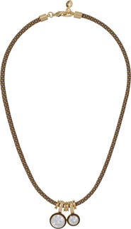 ROXANNE ASSOULIN The Cubic Double Drop Cord Necklace