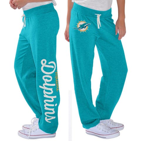 Women's G-III 4Her by Carl Banks Aqua Miami Dolphins Scrimmage Fleece Pants