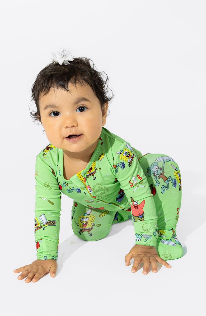 Bellabu Bear x SpongeBob<sup>®</sup> Foodie Fitted Convertible One-Piece Pajamas, Alternate, color, 