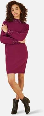 Yumi Bead Detail Knitted Sweater Dress