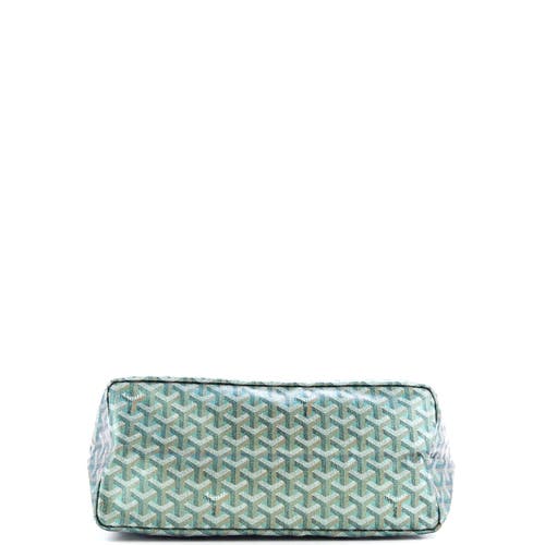 Pre-owned Goyard Goyard Saint Louis Tote Iridescent Coated Canvas Pm In Green