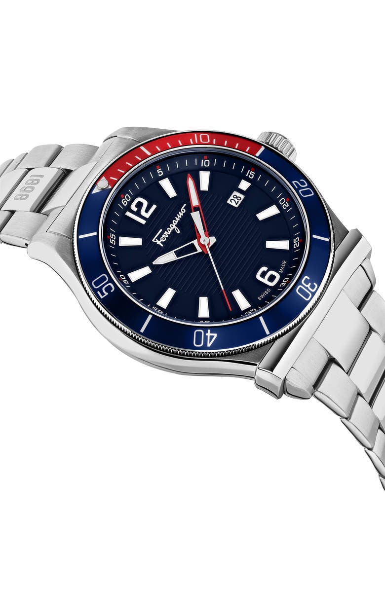 FERRAGAMO 1898 Sport Bracelet Watch, 44mm, Alternate, color,