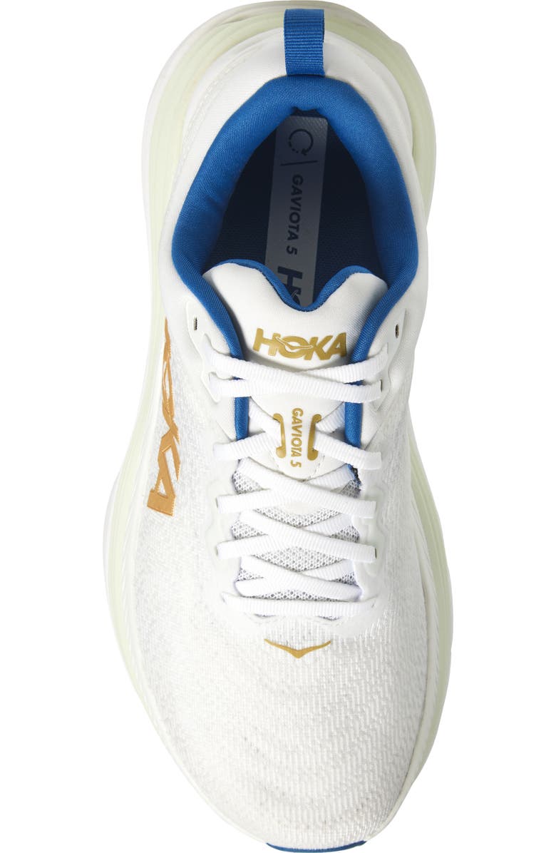 HOKA Gaviota 5 Running Shoe, Alternate, color, Frost / Gold