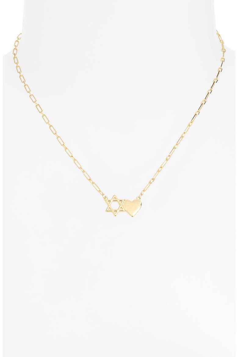 Star of David Pendant Necklace, Alternate, color, GOLD
