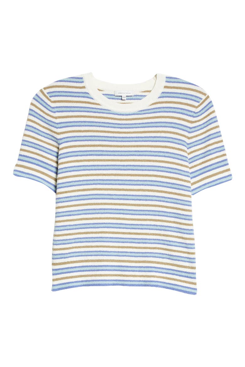 Stripe Cotton Blend Mini Bouclé Top, Main, color, BOUCLE MULTI STRIPE
