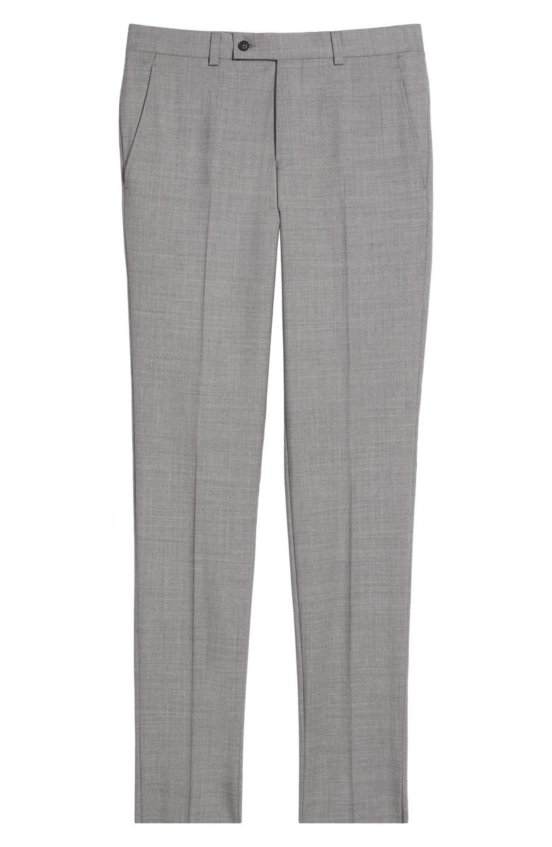 AllSaints Ross Slim Fit Taper Leg Stretch Wool Pants, Alternate, color, Grey