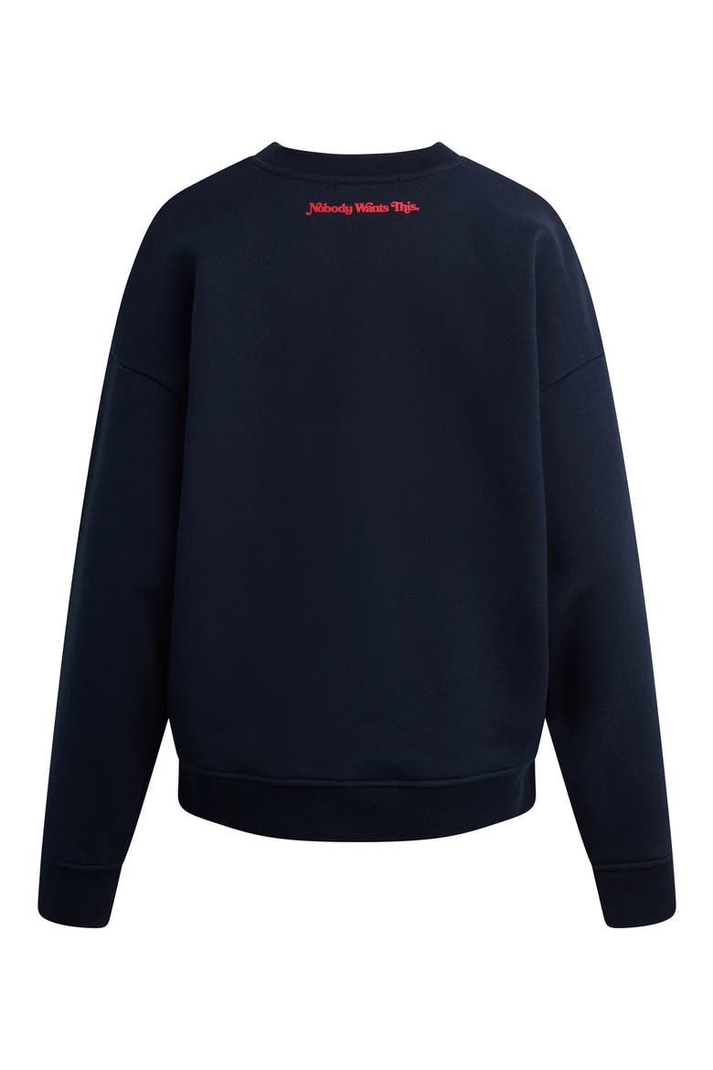 x 'Nobody Wants This' Hot Rabbi Crewneck Sweatshirt, Alternate, color, NAVY