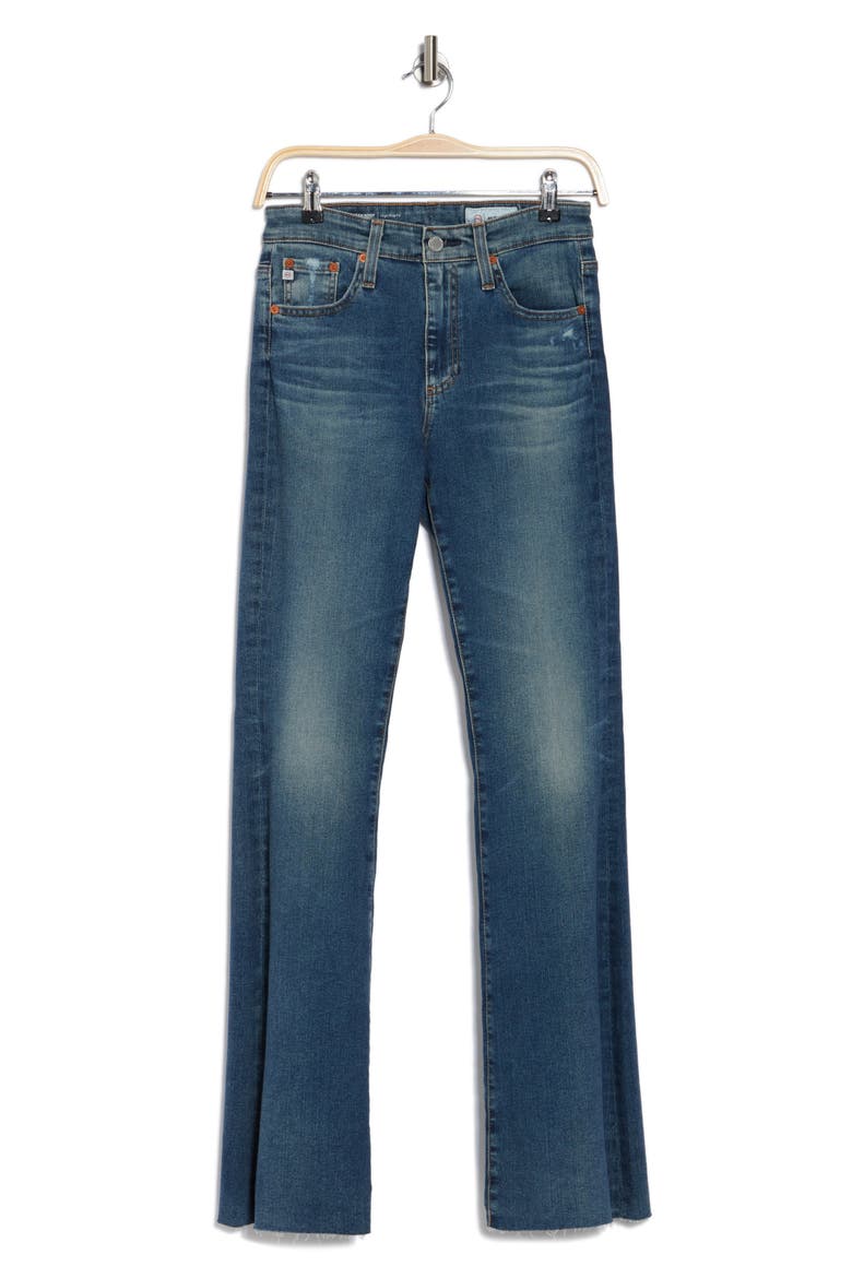 Farrah Fray Hem Bootcut Jeans, Alternate, color, 15 YEARS PORTOFINO