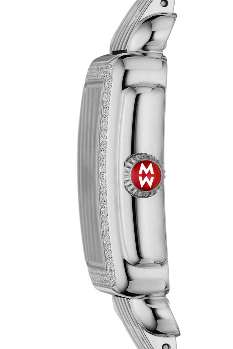 Deco Mid Diamond Watch Head & Bracelet, 29mm, Alternate, color, SILVER