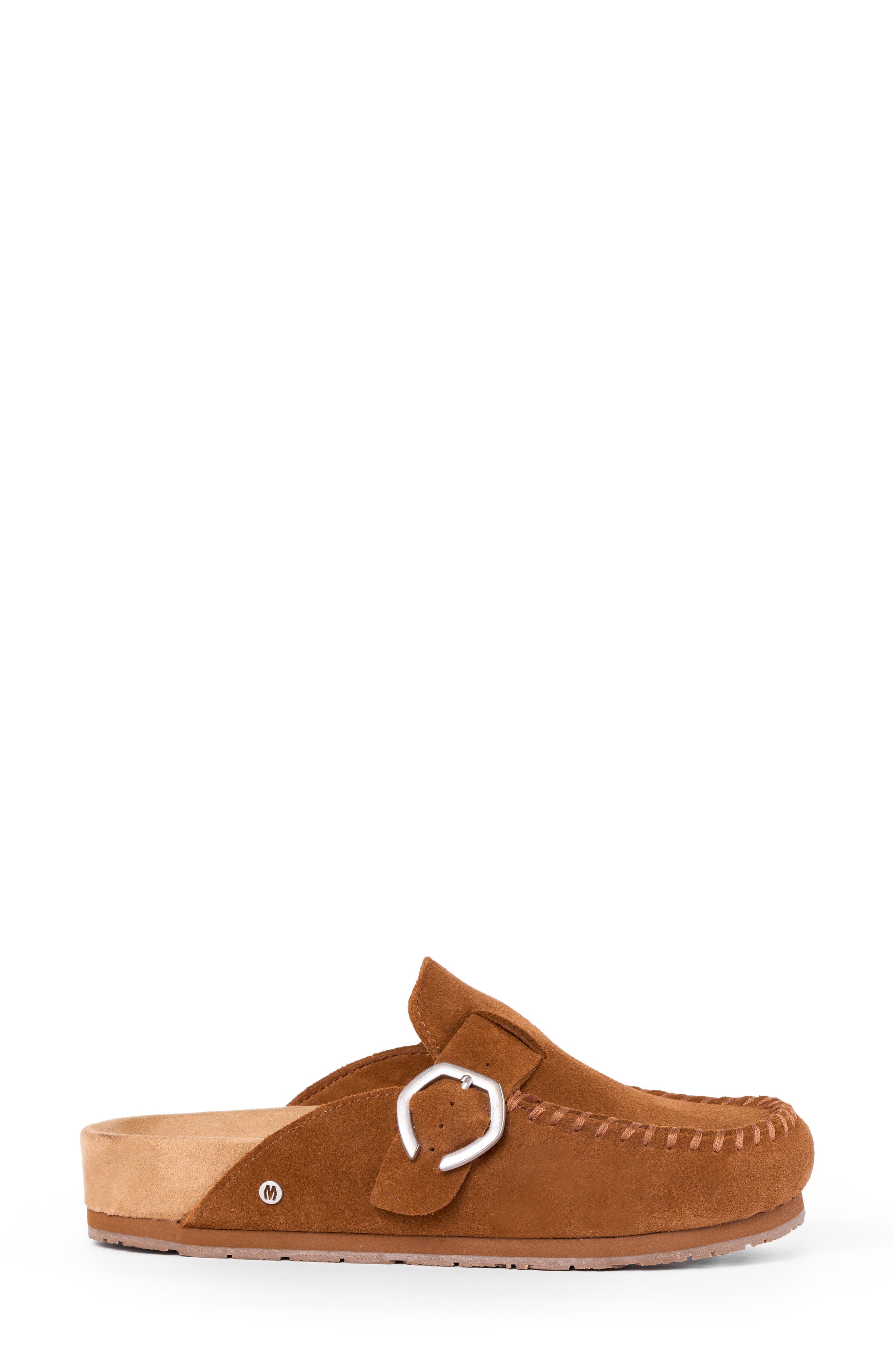 Minnetonka Buckle Clog, Alternate, color, Brown