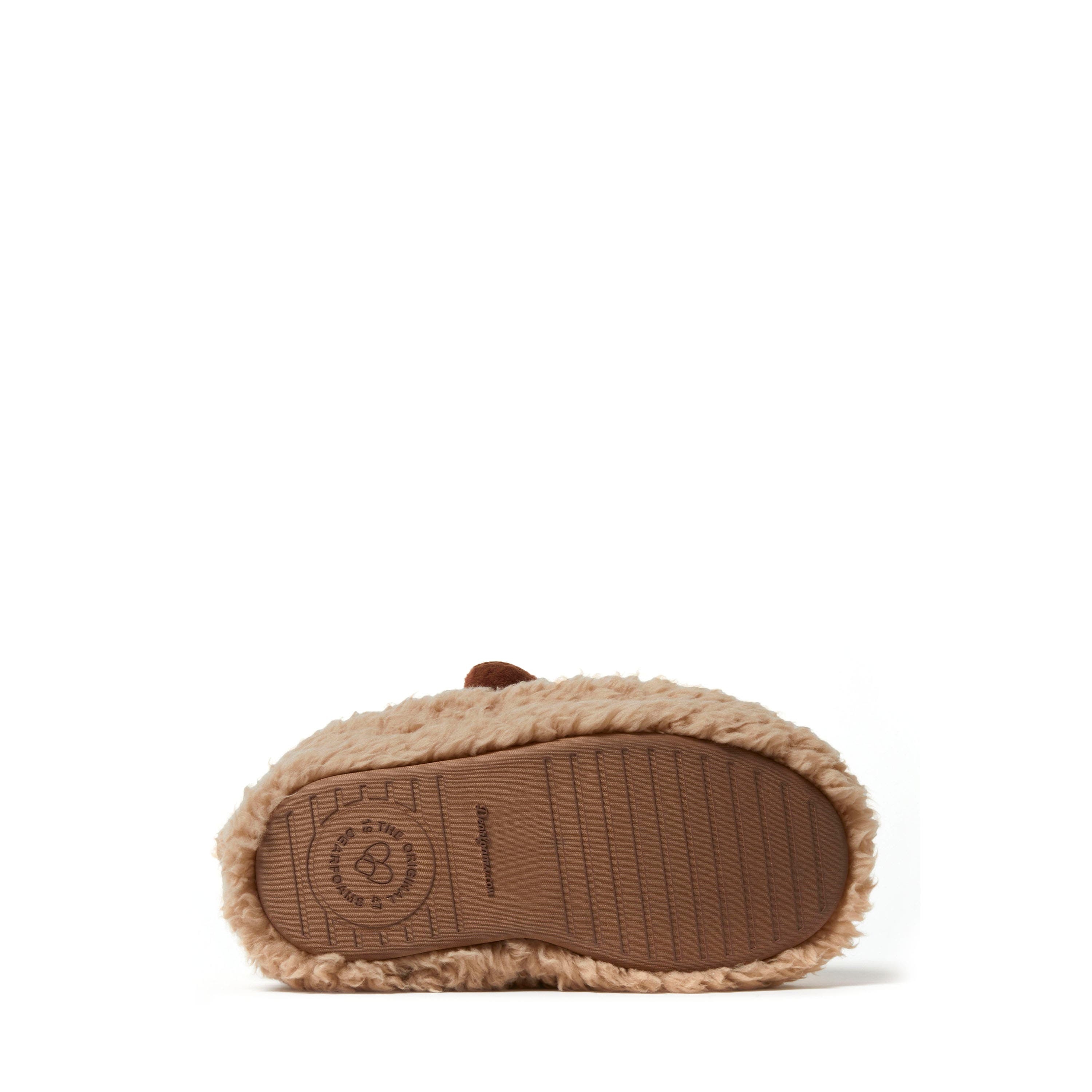 Kids' Emery Critter Closed Back Animal Slipper, Alternate, color, Light Brown