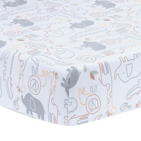 Jungle Story 100% Cotton Safari Baby Fitted Crib Sheet