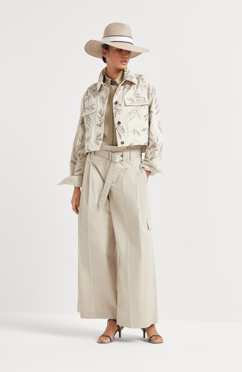 Brunello Cucinelli Flora Embroidery outerwear, Alternate, color, 