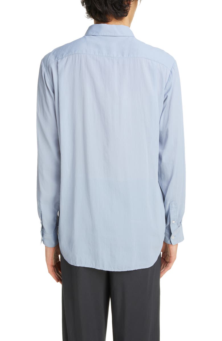 Acne Studios Nylon Chiffon Zip-Up Shirt, Alternate, color, 