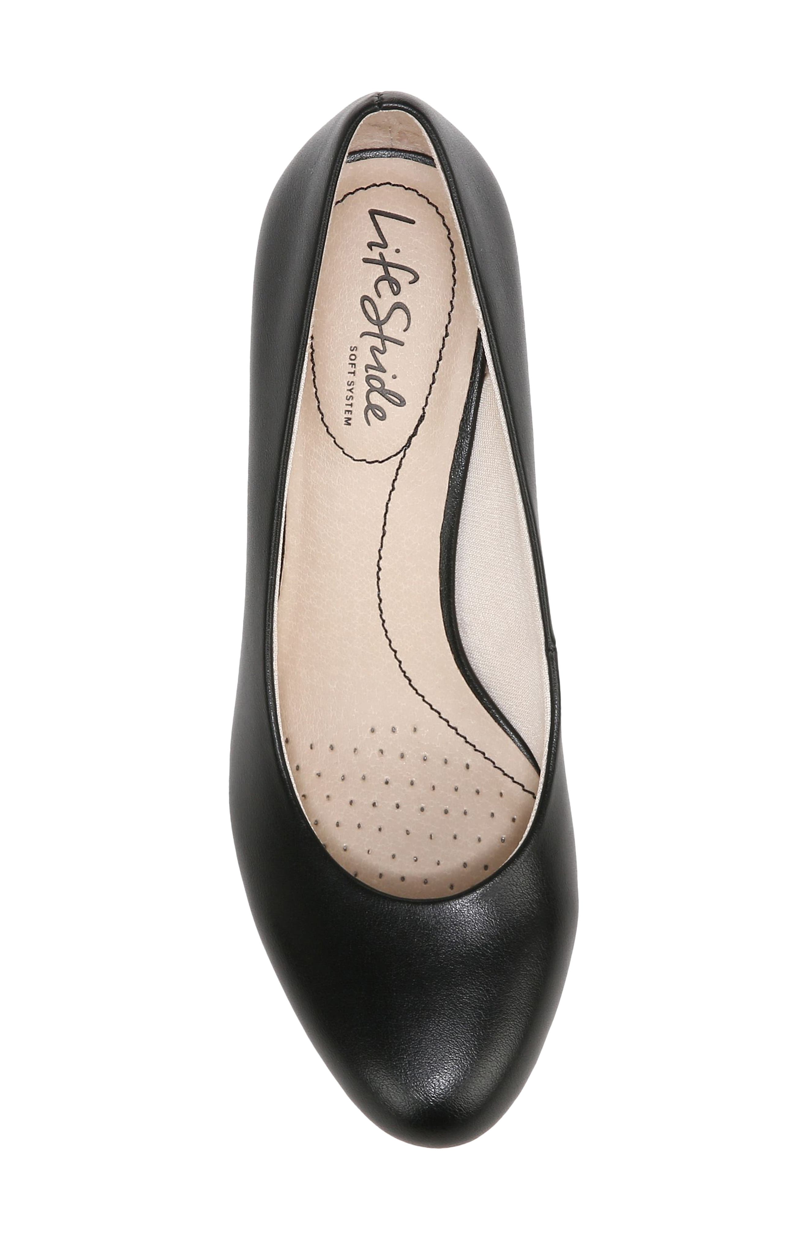 LifeStride Parigi Round Toe Slim Heel Pump, Alternate, color, Black
