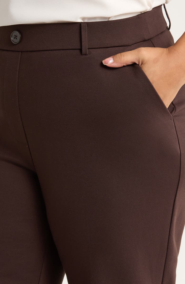 KASPER Pull-On Trouser Pants, Alternate, color, Rich Chocolate