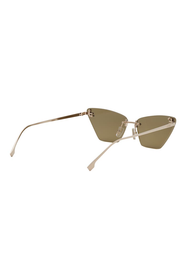 First Crystal 57mm Cat Eye Sunglasses, Alternate, color, SRGLD/BRN