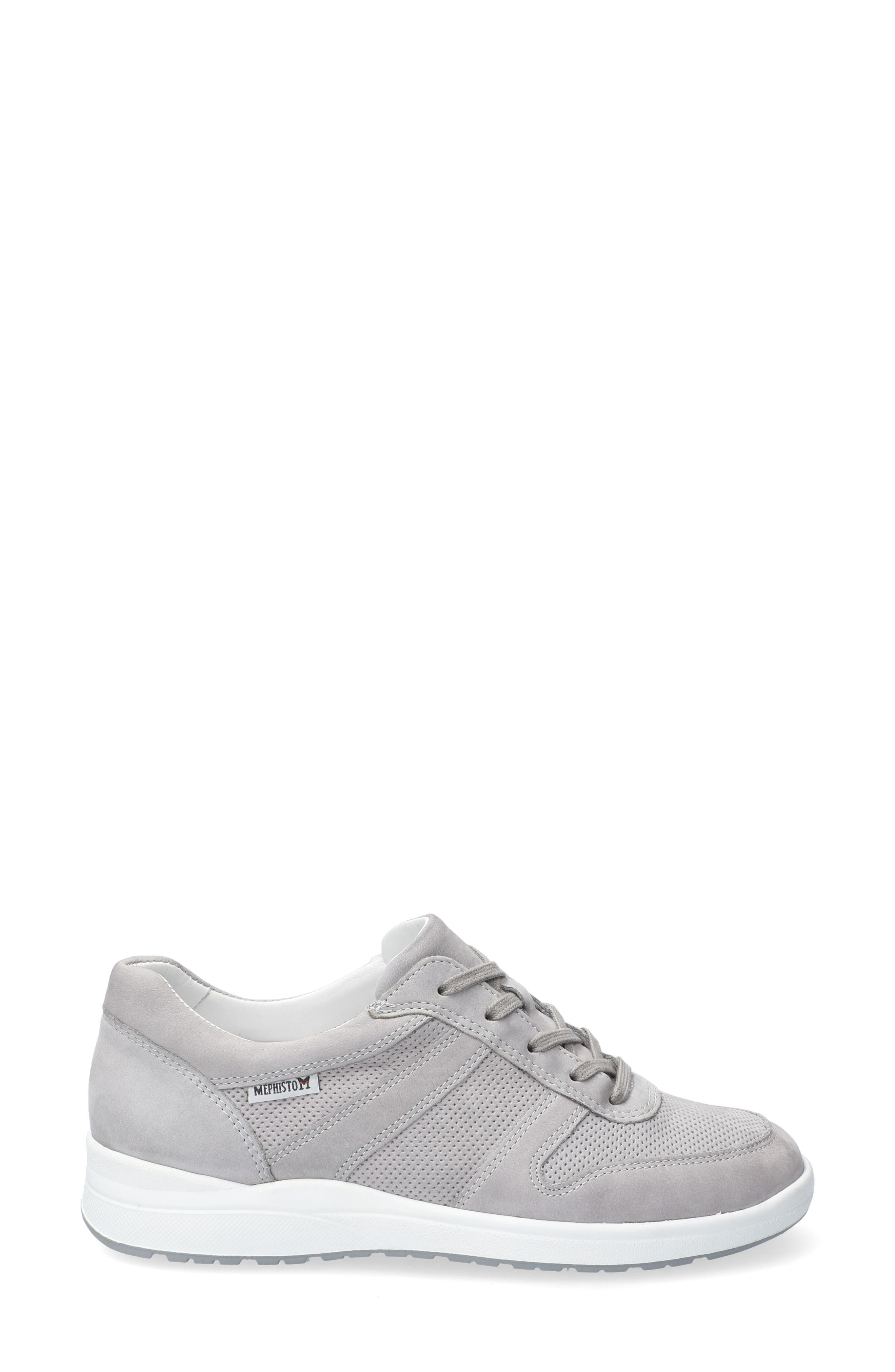 Mephisto Rebecca Perforated Sneaker, Alternate, color, Light Grey
